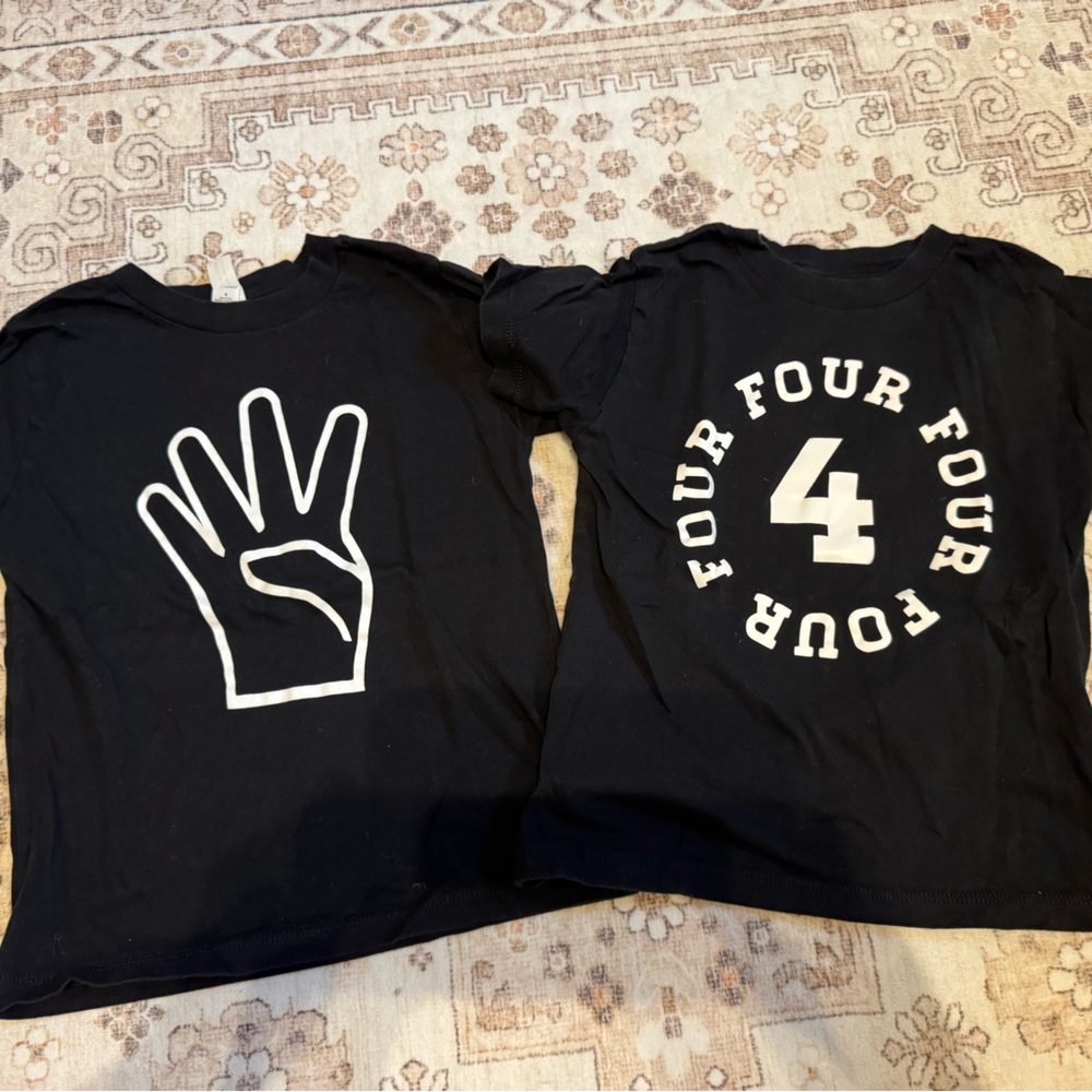 Bundle 4 year old birthday shirts